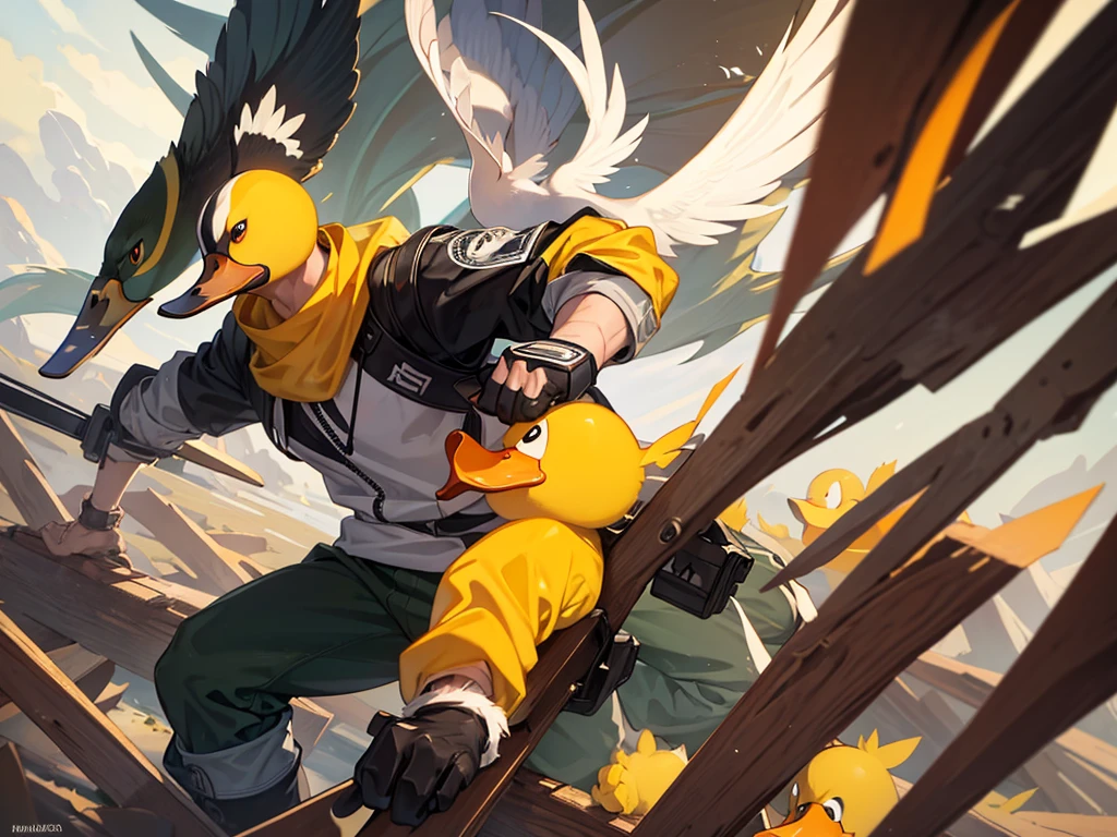 A badass duck, animal.