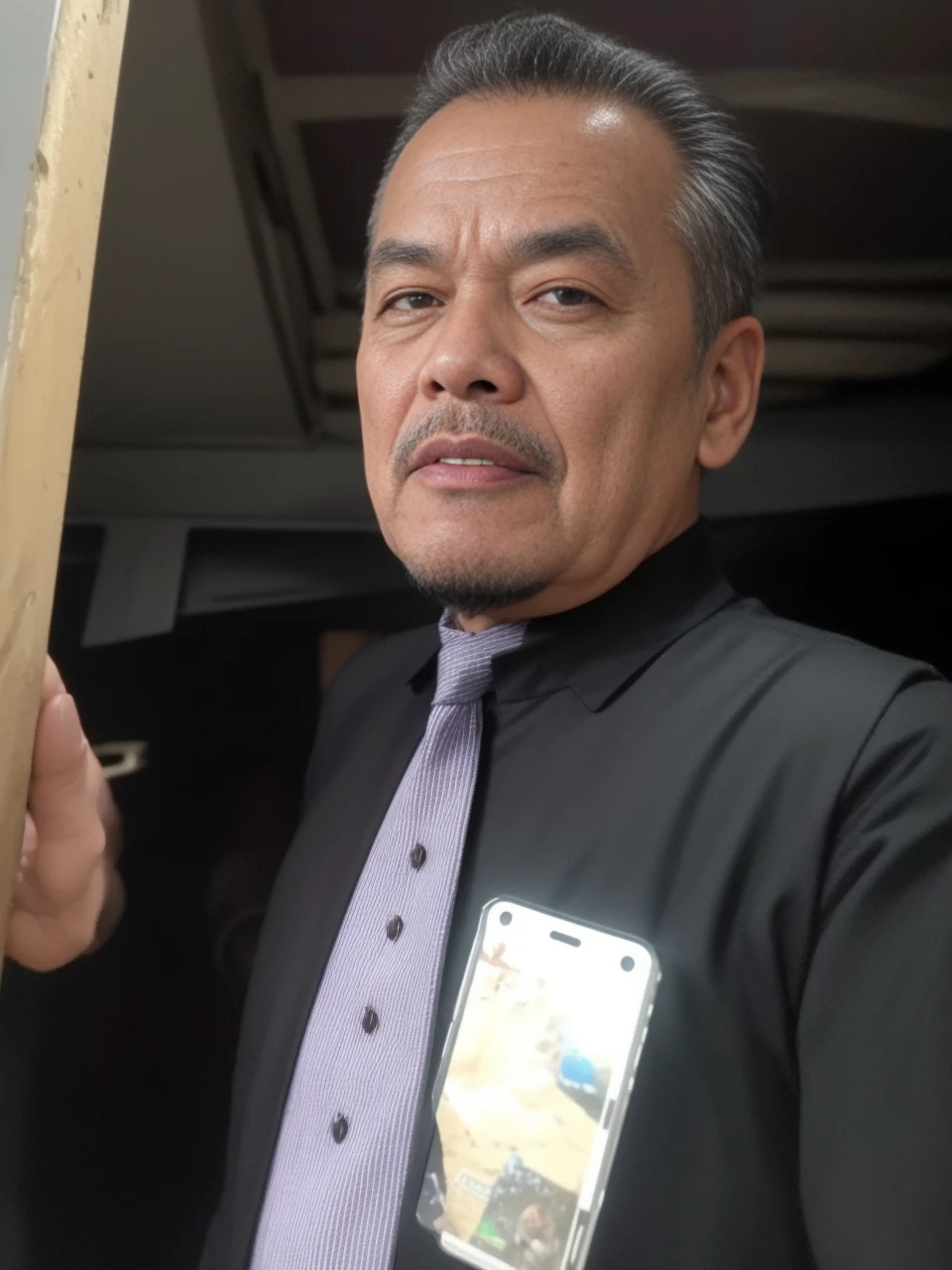 a 70 years old malay man in super mario costume outfit with long rock band hair standing in waste disposal site, night, serious face, nighttime, in pokemon movie style, hyper - realistic photography, dramatic effect, smoke effect in background, dark color grading, full body, 8k, close - up shot, extreme close - up photo