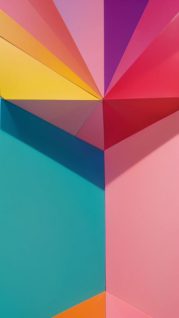 Create a colorful background with a simple geometric pattern, like triangles or squares, in a vibrant color palette. Use a combination of two or three contrasting colors to create an attractive, clean visual effect, without overloading the design