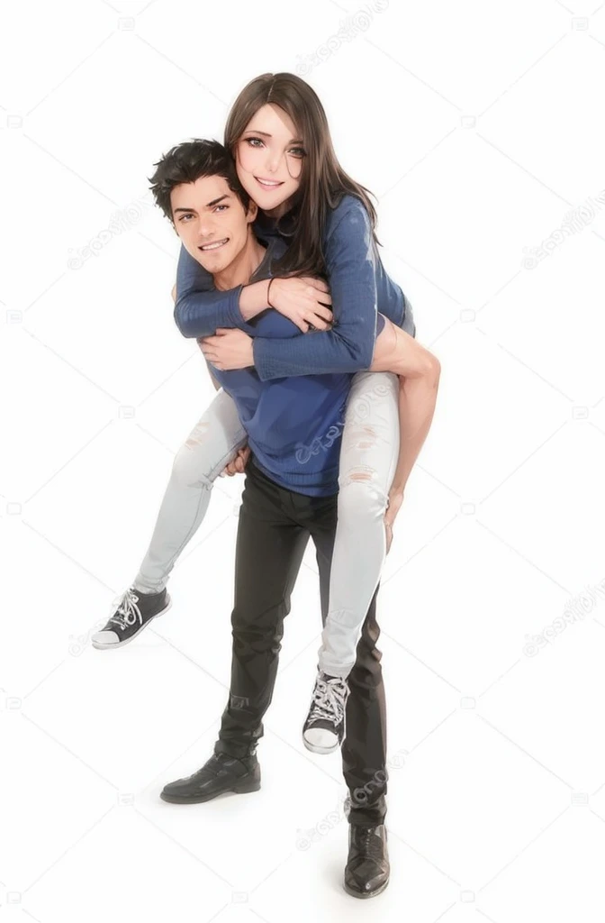 Please create a male anime and female anime