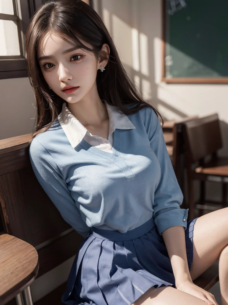 Masterpiece, highest quality, shape, Super detailed, finely, High resolution, 8k wallpaper, perfect and dynamic composition, beautiful and detailed eyes, medium breast, natural color lip, pretty, looking at viewer, smile, 20 years old girl, Asian, (school uniform:1.8), cum in pussy, sex, erotic, necklace, Fair skin, Whitening, (sex, vaginal sex:1.1), (intercourse with a man, vaginal, sex:1.5), (cum in pussy:1.5), hetero, organism, mole, mole under eye, vulgarity, 1 boy
