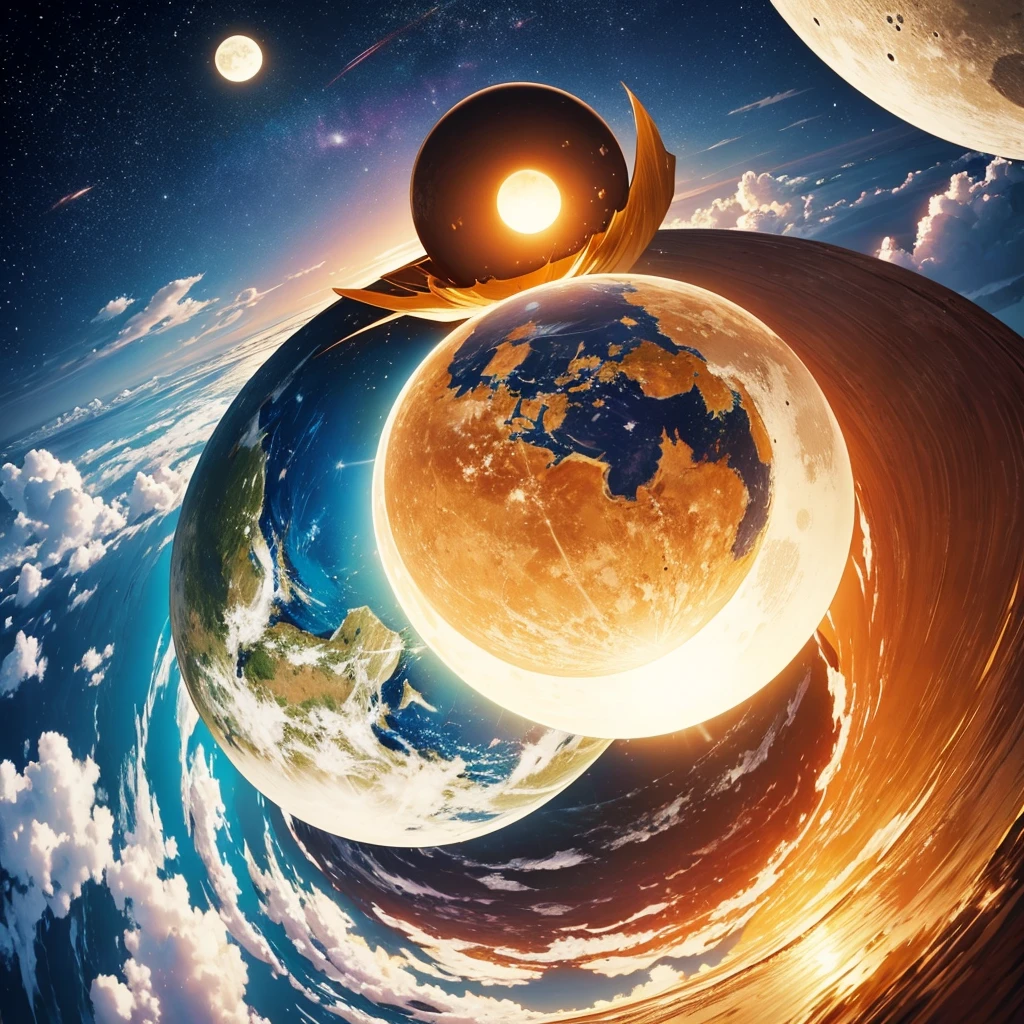 Sun and moon creation of the world