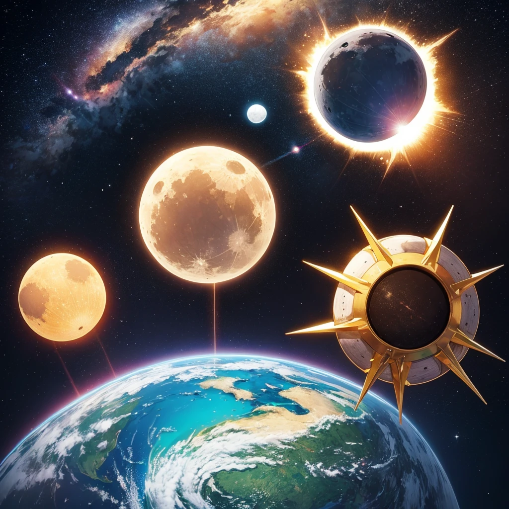 Sun and moon creation of the world