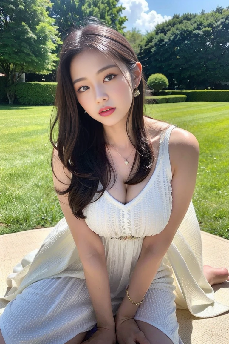 Dark brown hair、Light brown eyes、Day本の女優、 Lady、I am about 40 years old..、(私ntricate details:1.2)、(Which is the top?????:1.4)、 (Ultra-high resolution:1.2)、Ultra-high resolution、(Fine-tune)、(Detailed facial features)、8k resolution、D cup size breasts、Long Hair、garden、贅沢なnull間、relax、、,Full body photo、Head to toe shot、Beautiful feet、Beautiful feet、陽光あふれるリフレッシュなgarden、she, 家garden用品, (plant:0.8), Fashion Hub, Very detailed, Very detailed, Realistic, Hourglass Shaped Body, Obscene pose,、、私 cry a lot、tears、person on the left、relaxした表情、Pose of Weakness、(auraroid photo:1.2)、透明絵画のmasterpiece、8k、32K、Highest quality、(Details of both eyes)、1 girl、elegant、(Long dress Resort、white :1.4)、Hilarious、Looking into the camera、summer、picnicHighest quality,masterpiece,
cloud,One Girl,flower,Outdoor,null,picnic,Grass,food,Day,,wood,blue null,picnic basket,behind,yellow flower,Wide Shot,basket,pink flower,alone,,cloud、 null,Open your mouth,flowerびら,Audience viewing a painting,、Sit on a cloth laid out on the grass、