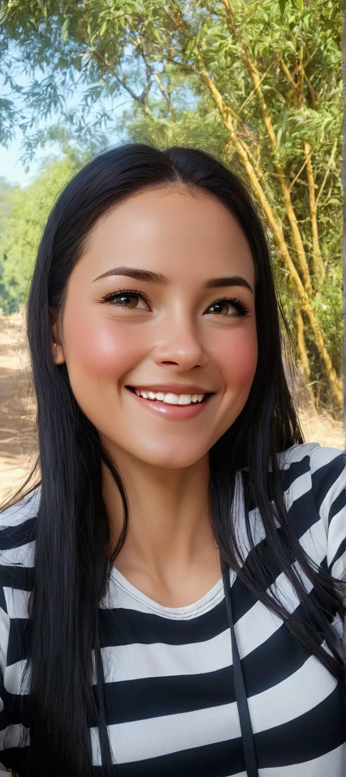 woman with smile