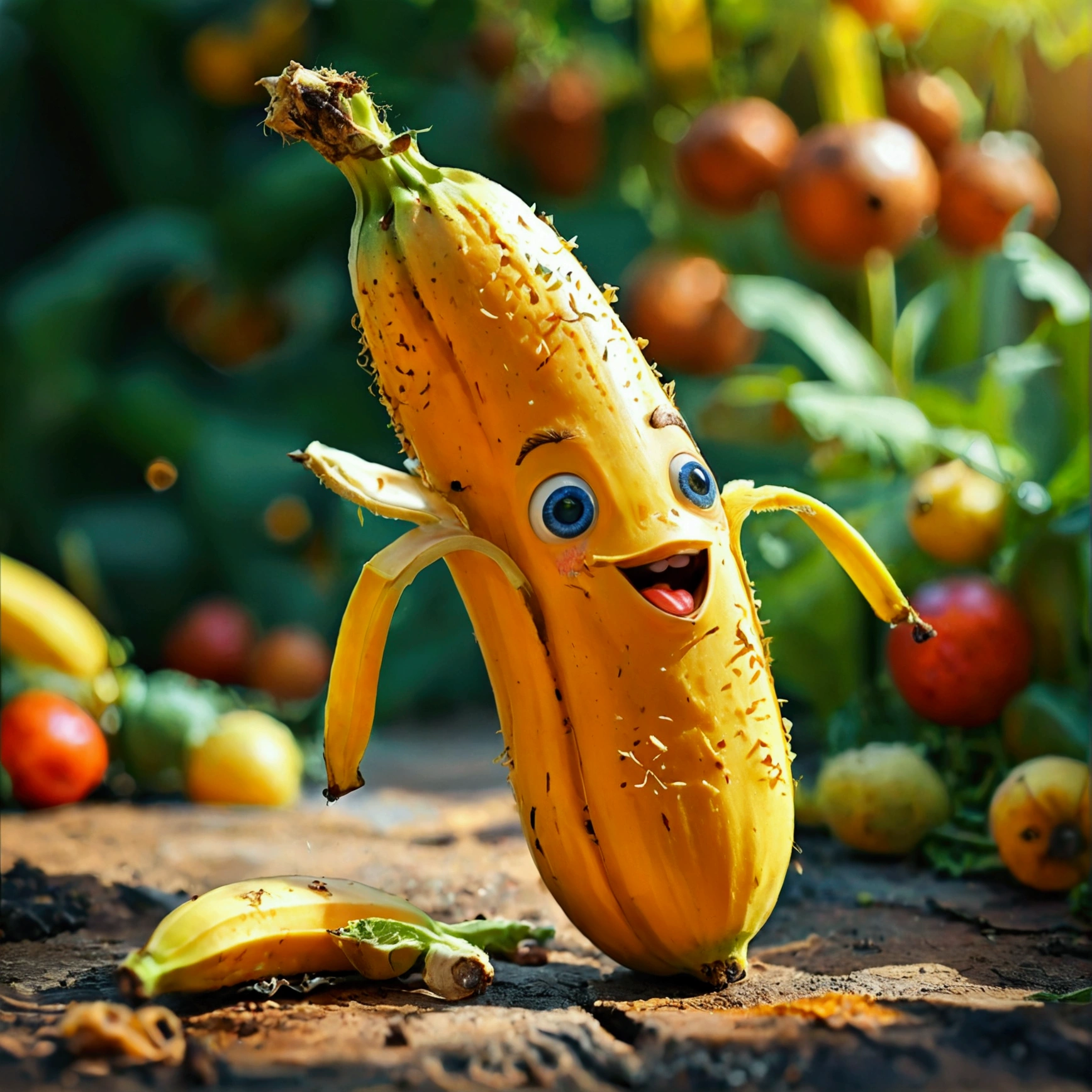 banana, [banana], [carrot], сольный banana с глазами, One, banana1, cartoon, アニメ, cartoon, banana with eyes, salted banana, One красивый мультяшный banana с глазами, one corn with eyes, кукуруза banana гриб и carrot друзья, brightness, Style Comics, vegetable balloons, beautiful  in the garden, balloons, plants, flowers, vegetable balls, balls, excellent HD quality, comics, cartoon, a high resolution, masterpiece, accuracy, accuracy, Best quality, in detail, high detail, high quality, very detailed, brightness, Style Comics, On the field, excellent HD quality, comics, cartoonВысокое разрешение, masterpiece, accuracy, accuracy, Best quality, in detail, high detail, high quality, Очень детально красивый banana

Очень детально, yellow, blue sky with cartoon clouds