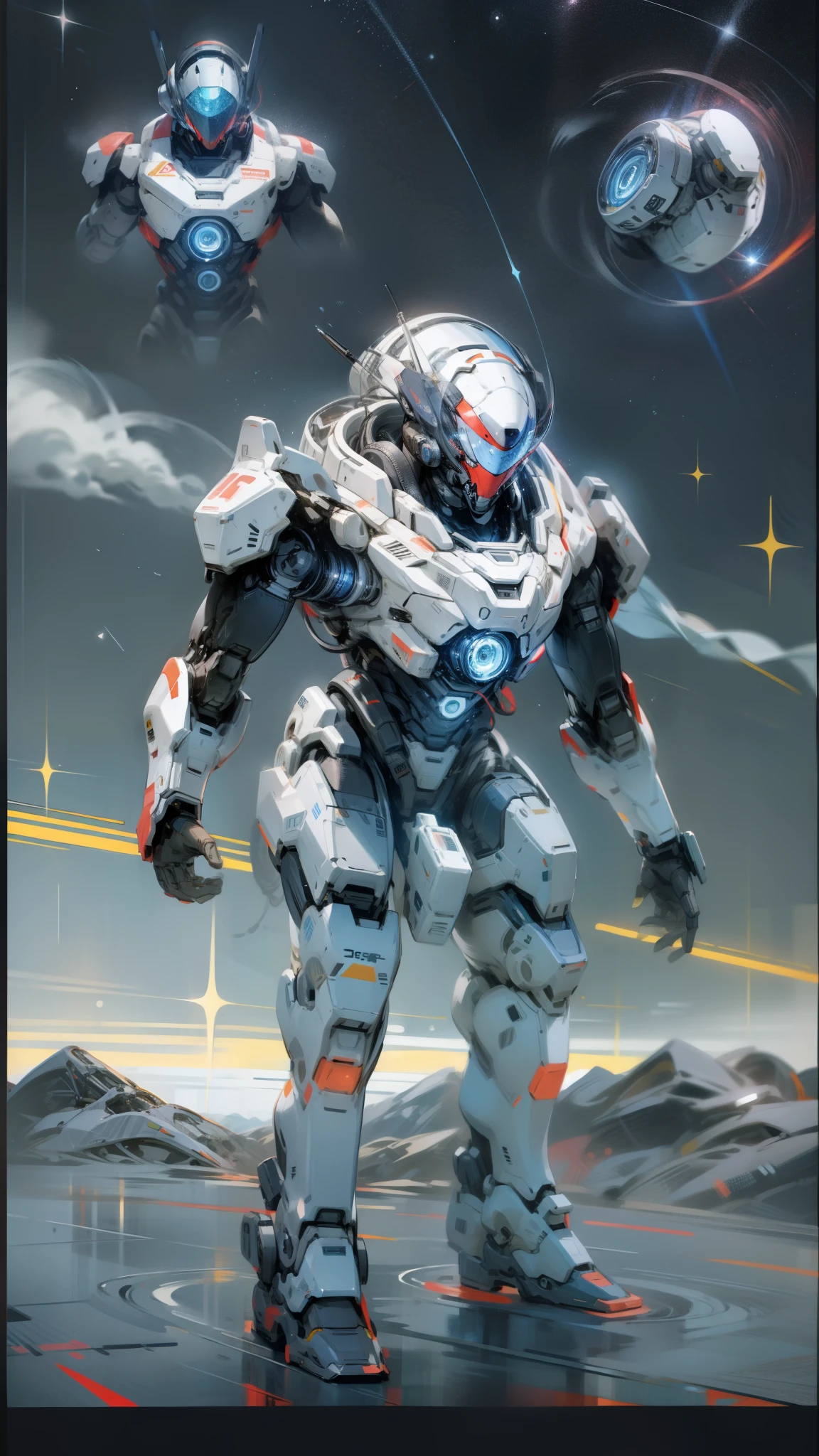 Space Robot、Simple Background