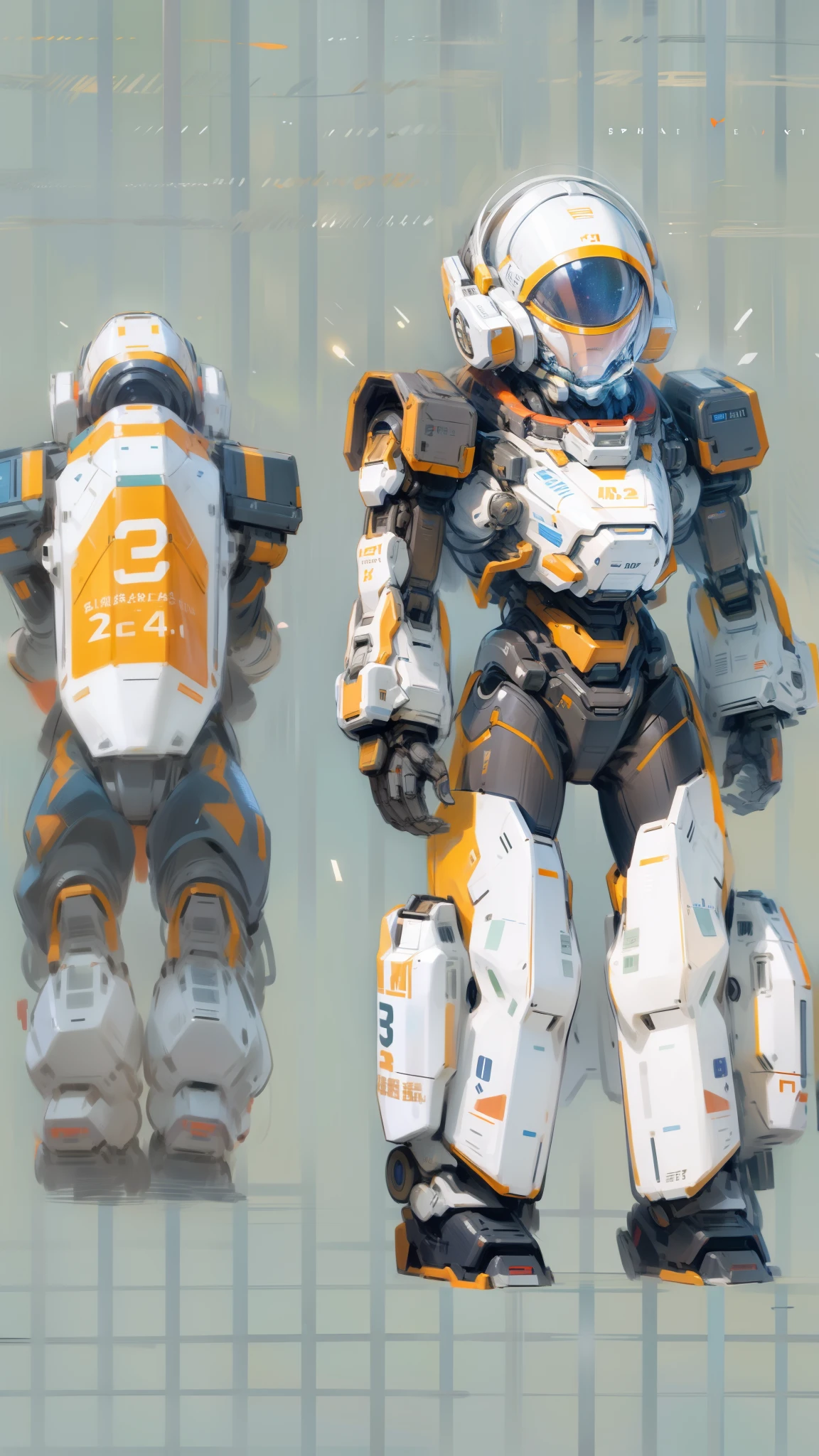 Space Robot、Simple Background