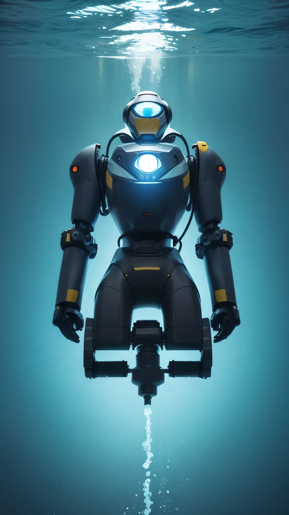 Submersible Robot、Simple Background
