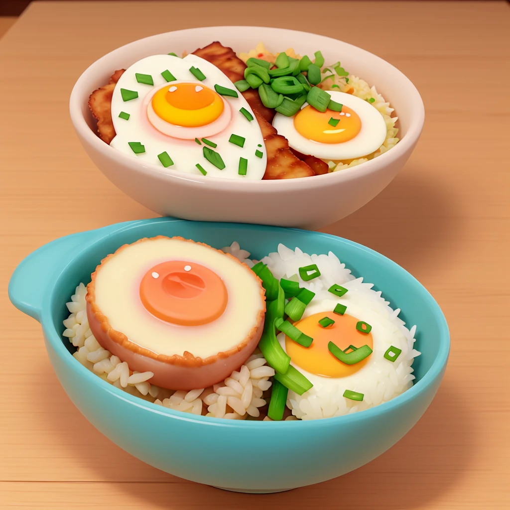 Egg and pork cutlet rice bowl