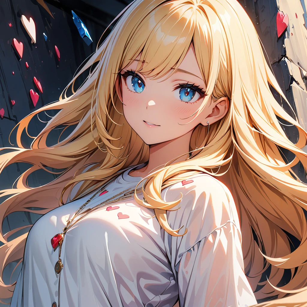 masterpiece, Highest quality, Super detailed, figure, Beautiful details, Depth of written boundary, Dynamic Angle, 8k wallpaper, Portraiture, Best light and shadow quality, 4K, 8k, CG, The finer details, Blurred Background, Upper Body, Contemporary, dress, blonde, Long Hair, Beautiful Eyes, Beautiful splashes,Broken Heart