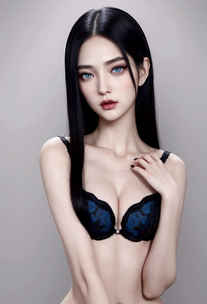 beautiful girl looking curious. long raven black hair with layers, straight thin eyebrows. small nose. plump rose-tinted lips. slender beautiful blue eyes. good figure, victoria secret model, long eyelashes, pale skin, unreal beauty. asian girl with european feminine pronounced features. lovely slim almond-shaped eyes. Dark brows, positive canthal tilt that is not too extreme, minimal uee, almond eye shape indicating good midface bone support, good eye width to height ratio, defined medial canthus that is not too extreme, ideal eye separation ratio, color too secondarily as it is uniquely her. cute tiny button nose. white pale skin. black hair blue eyes. black hair blue eyes. black hair blue eyes. black hair blue eyes. absolutely divine, looks like a succubus. succubus. succubus. succubus. succubus. succubus THIN STRAIGHT EYEBROWS. meghan fox + addriana lima