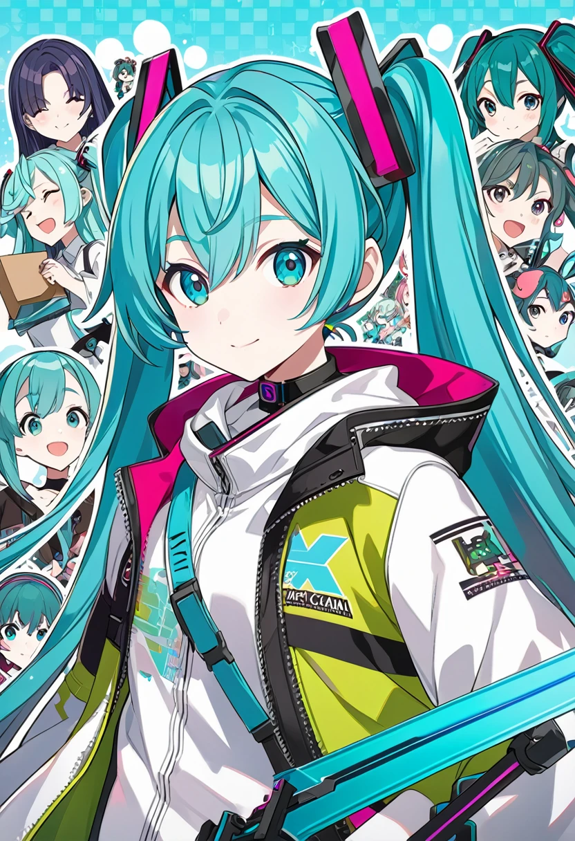 Anime girl with long blue hair and a white shirt holding a sword, Mikudayo, hatsune miku, Cute art style in anime, Android Heroine, Official character art, Portrait of hatsune miku, friend, Cyan Hair Anime Girl, Best Anime 4K Konachan Wallpaper, !!Full body portrait!!, committee, hatsune miku肖像
情報
