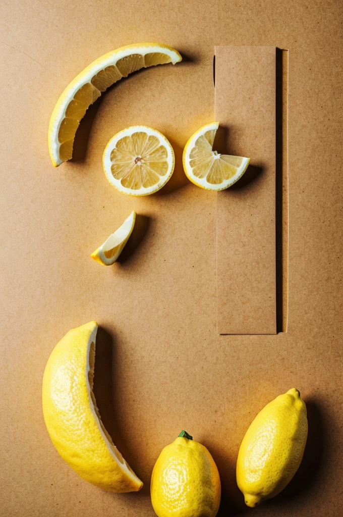 Lemon with letter c in the middle