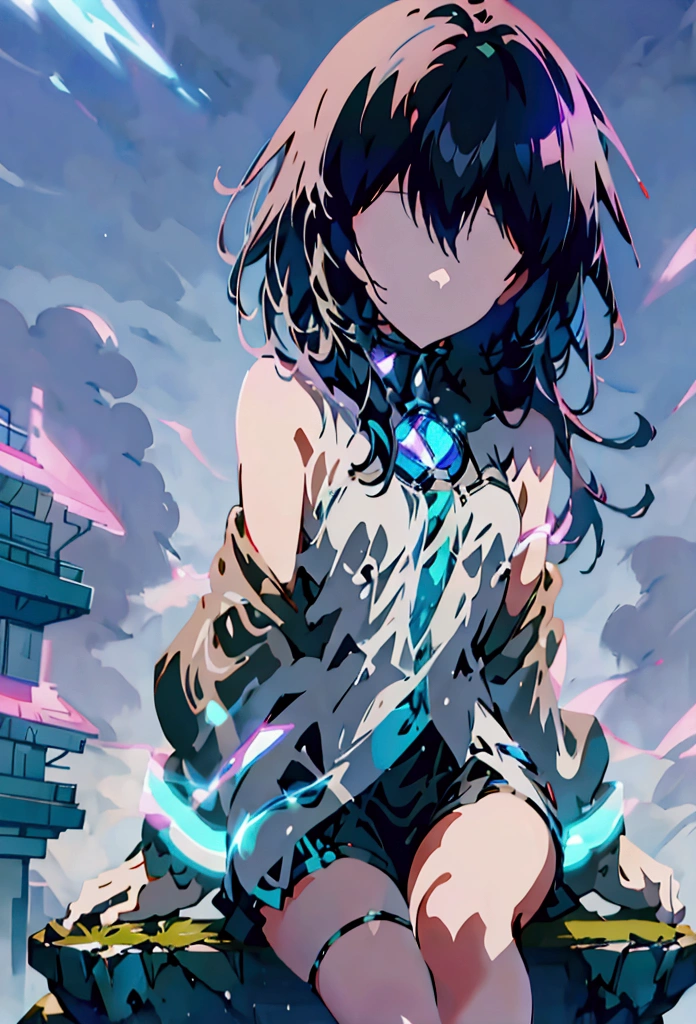 anime girl sitting on a rock looking at the sky,a sky piercing tower far far away, makoto shinkai cyril rolando, anime art wallpaper 4 k, anime art wallpaper 4k, cyril rolando and goro fujita, anime art wallpaper 8 k, 4k anime wallpaper, anime wallpaper 4 k, anime wallpaper 4k, ( ( makoto shinkai ) ), makoto shinkai!