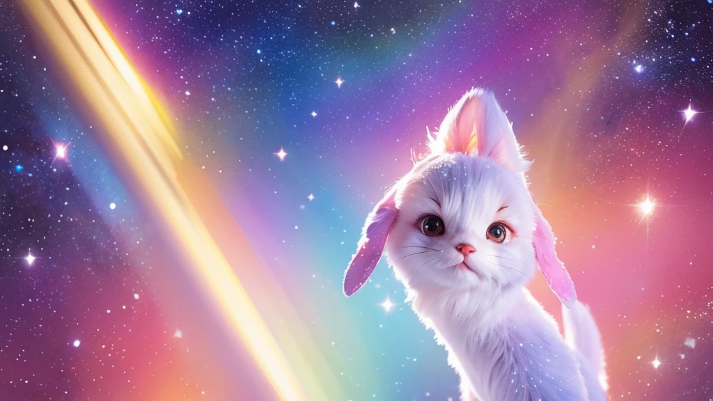 Portraiture (Strass) In space, Colors of the universe, Magnificent watercolor style, (Look to the side:1.1), Furry, (alone:1.1),