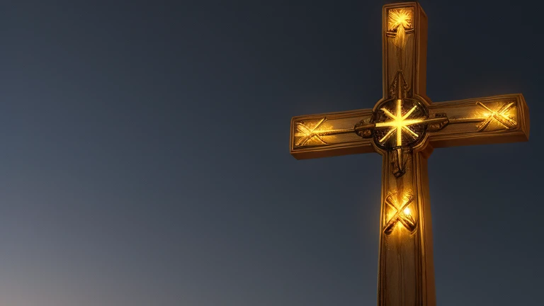 A wonderful illuminated cross.