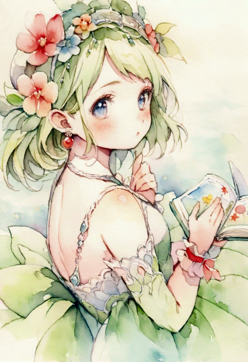 Little fairy Fantasy Picture books watercolor