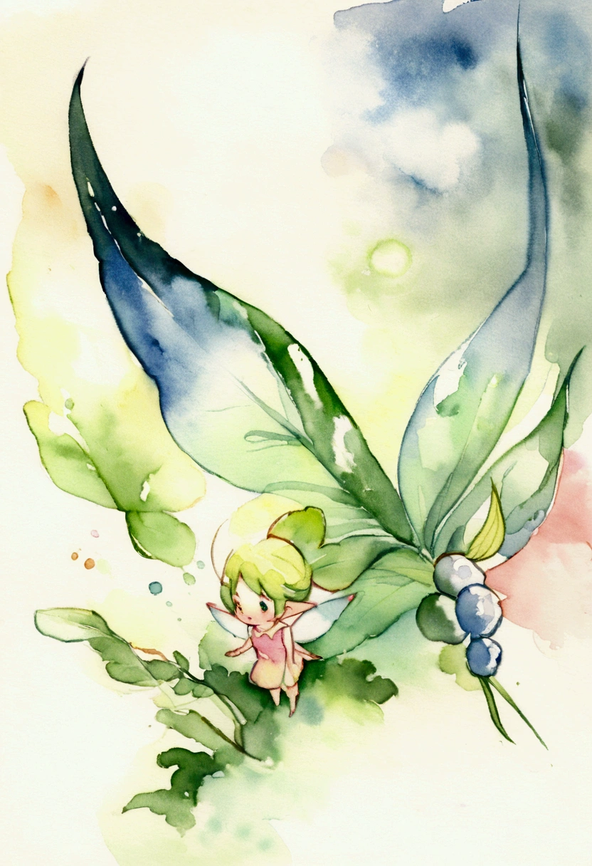 Little fairy Fantasy Picture books watercolor