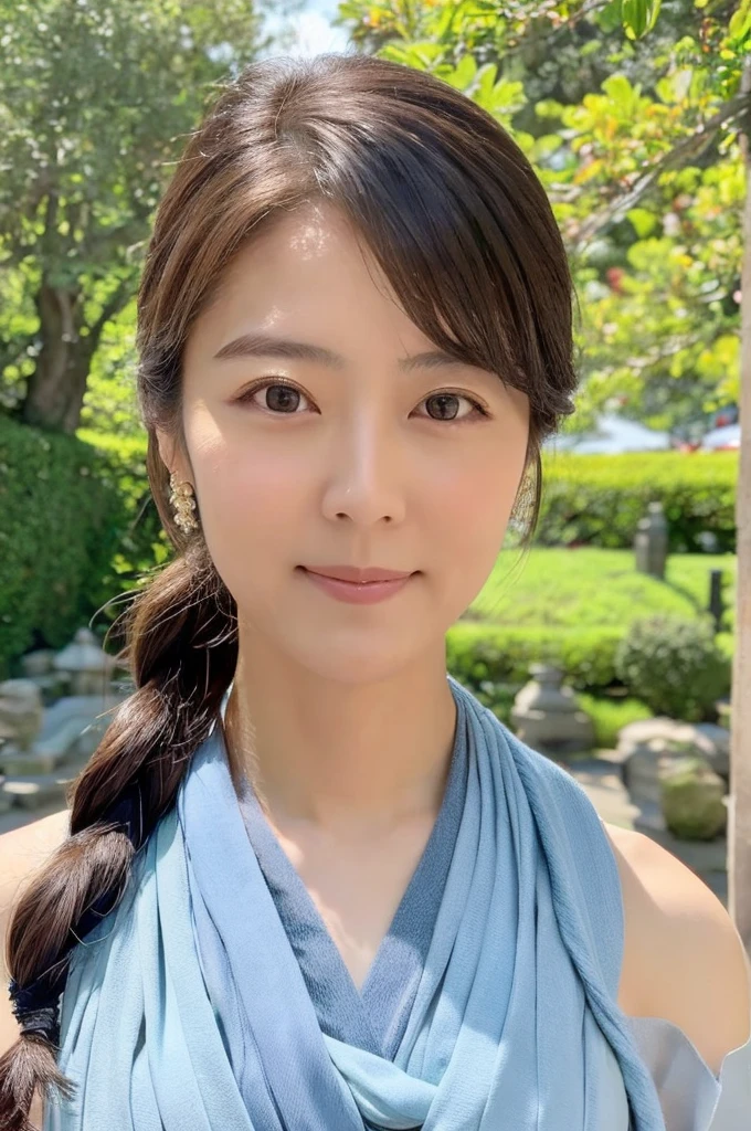 ((Highest quality)), ((masterpiece)), (detailed),Perfect Face,Japanese,landscape,Mature Woman,Upper Body