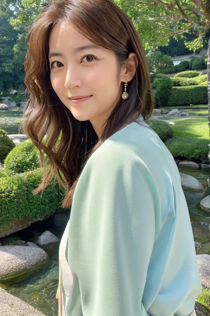 ((Highest quality)), ((masterpiece)), (detailed),Perfect Face,Japanese,landscape, Woman,Upper Body