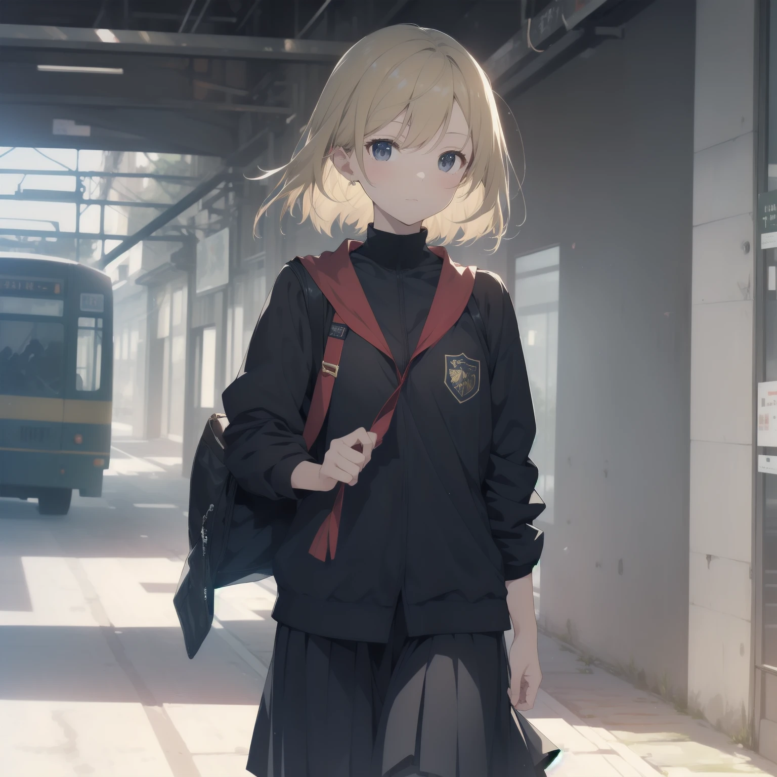 ultra-absurdres-Top quality by artist God, ultra-detailed, high resolution, anime moe artstyle, best anime 8k konachan wallpaper, pixiv contest winner, pool:2810, perfect anatomy,break, 1girl, (Please draw a girl walking sleepily to school alone. )break,(Solo,little female, 13-year-old:1.3),Full limbs, complete fingers,a junior high school student, (very short hair), short cut, flat chest, , small butt, small black eyes, beautiful detailed eyes, well-proportioned iris and pupils, expressive eyes, highres detailed hair, soft expression, salor school_uniform, sailor collar, serahuku, bow, pleated skirt,(Detailed Lighting), (Detailed background), in the School commute route. break,super detailed skin, Best cinematic lighting powered by famous artist, 8k,beauty illustration,photoshop_(medium),very aesthetic,break,((artist:kotorai )), artist:clamp ,artist:carnelian ,artist:kantoku ,
