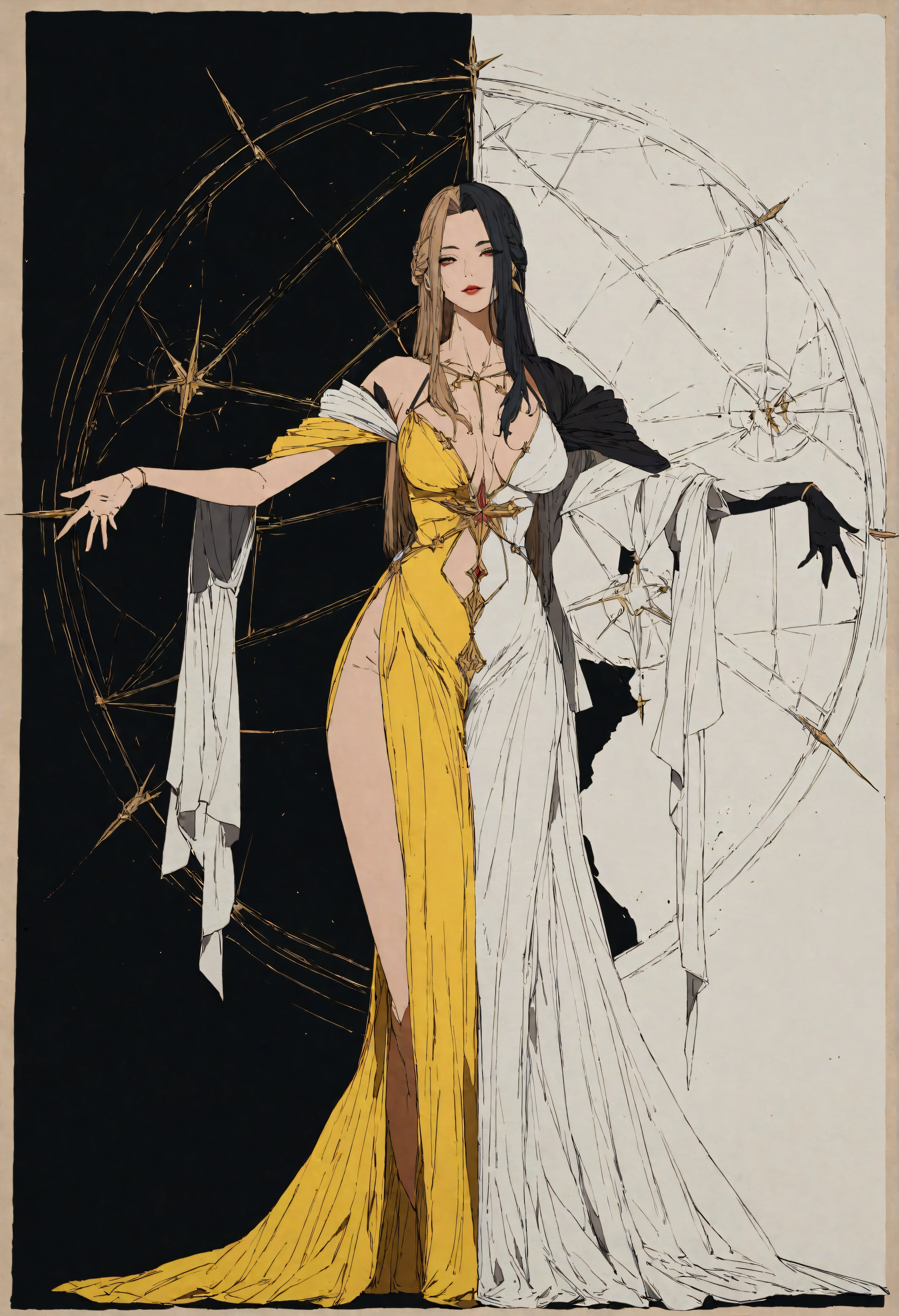Recite a sentence、darknessのルーン、darknessのボール、上を飛ぶdarkness、darknessの魔術師、darknessの女神、detailedなファンタジーアート、Fantasy art style、ブレイク美しい古代のdarknessの魔女、darknessの女王、Fantasy Art Be Hands、Beautiful Celestial Magician、Beautiful Magician、Dark Fragments of Brilliant Illusions、darknessの結晶、A dazzling spark of phantom、darknessの鎖、darkness、darknessの風の髪、Break different world beautiful、darknessの王冠、detailedな服、Mischievous aura、Alluring face、Tall body、Mature Body、Seductive body、Medium Breast、detailedな美しい顔、detailedな光沢のある目、detailedな肌、Full Body Break、detailed、Realistic、4K の非常にdetailedなデジタル アート、Octane Rendering、Bioluminescence、BREAK8K resolution concept art、Reality、Study Map、Masterpiece、Highest quality、Official Art、An illustration、Ligne Claire、(cool_colour)、Perfect composition、Absurd、Fancy、focus、Three-part method