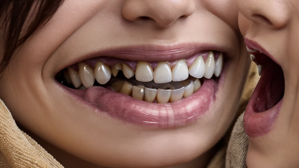 High quality realistic damaged and decayed teeth close-ups