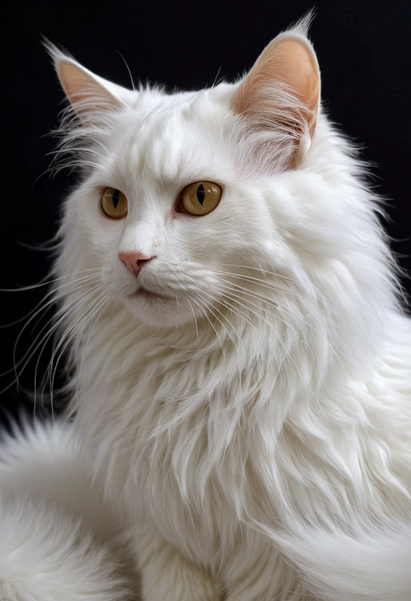 Cats white fur