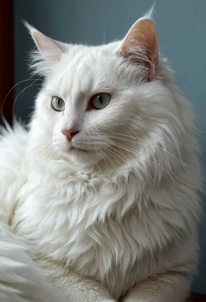 Cats white fur