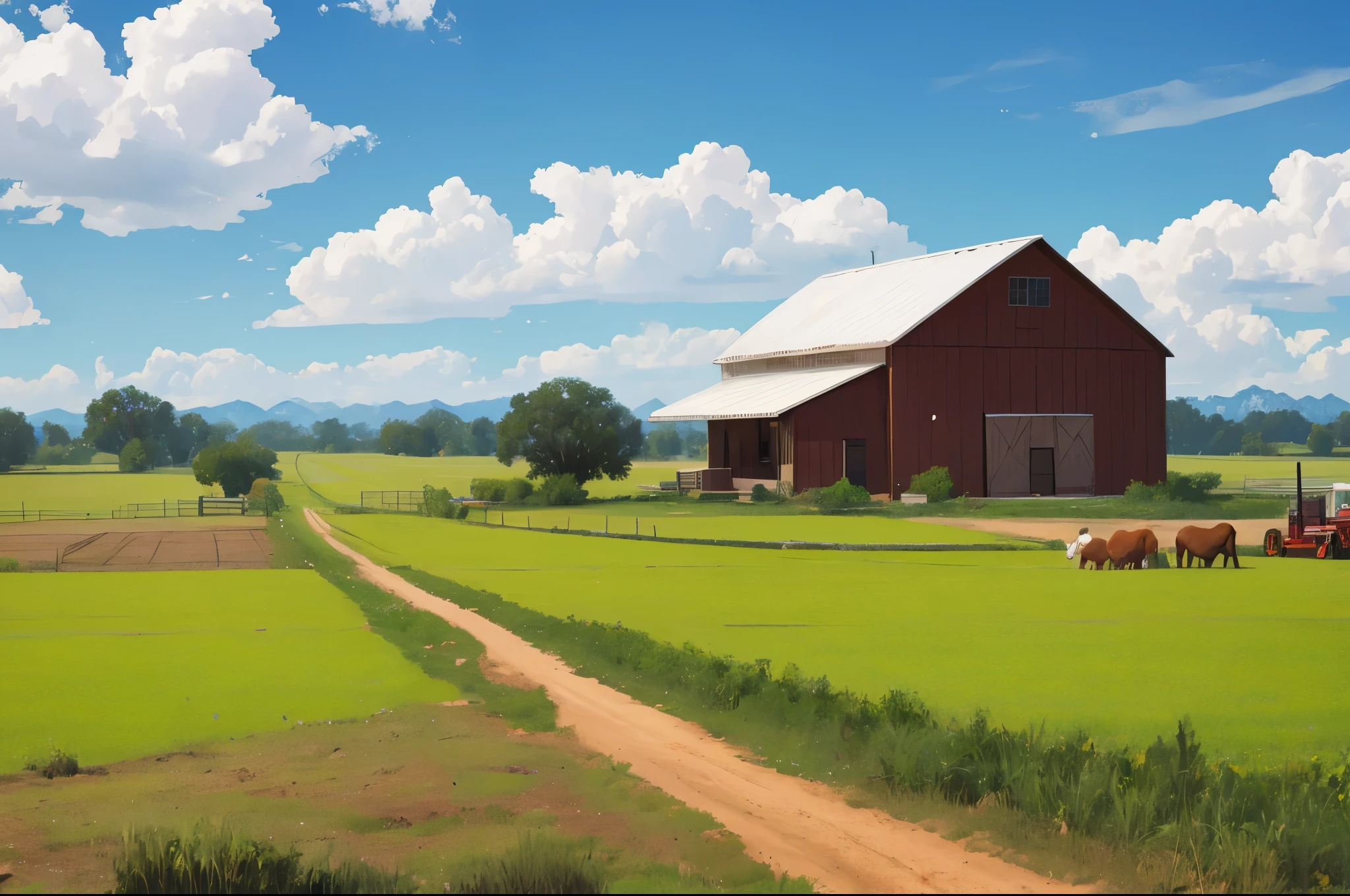 rancho, farm, texas landscape.