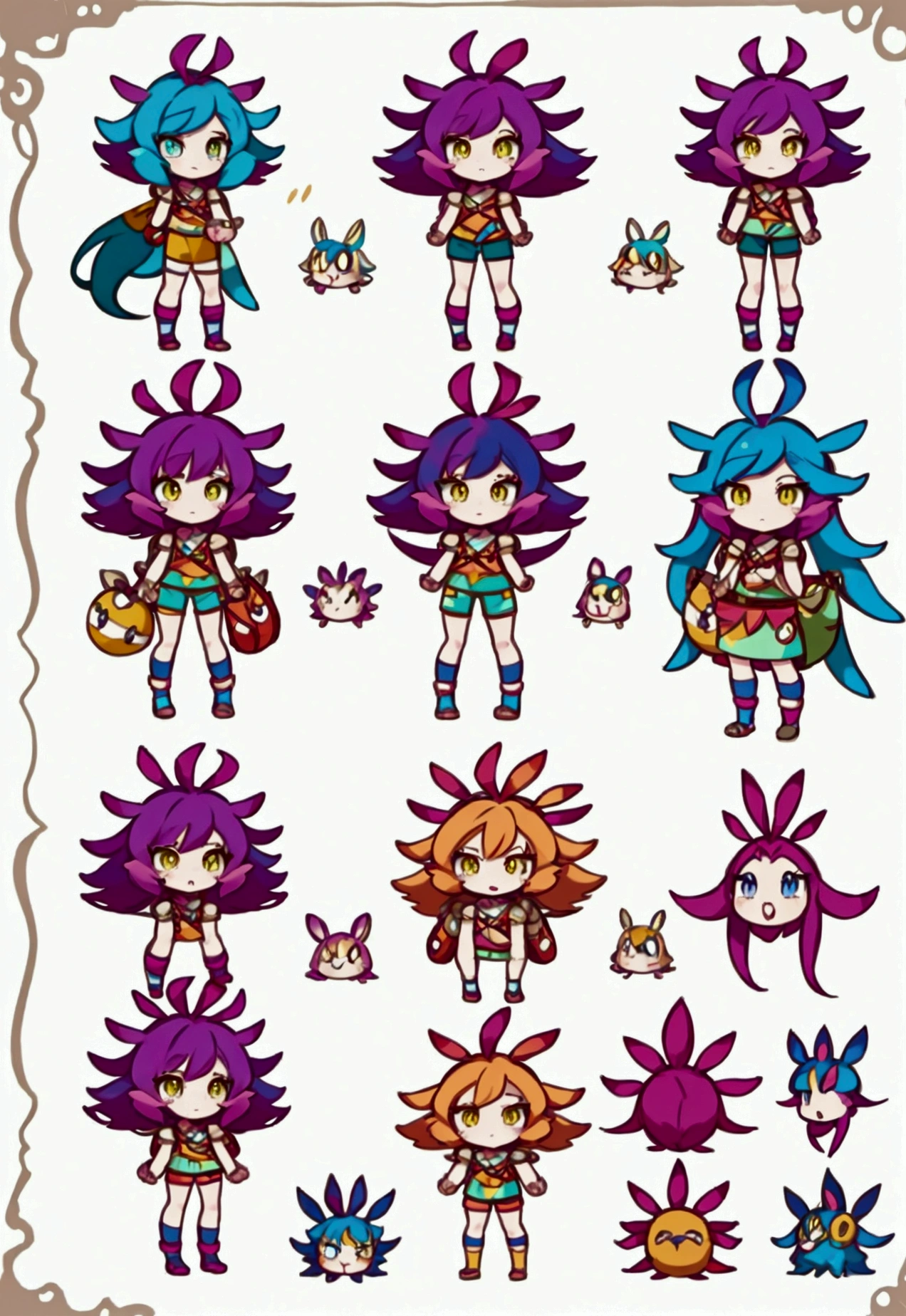anime character design de una neeko con una mochila y una pelota, Pokémon Trainer outfit, Pokémon Trainer, pokemon anime style, Official character art, pokemon art style, ( ( character concept art ) ), anime character design, anime character art, mejor anime character design, female protagonist 👀 :8, Anime Characters Cheat Sheet, anime character art detallado, bonito anime character design pechos gigantes
