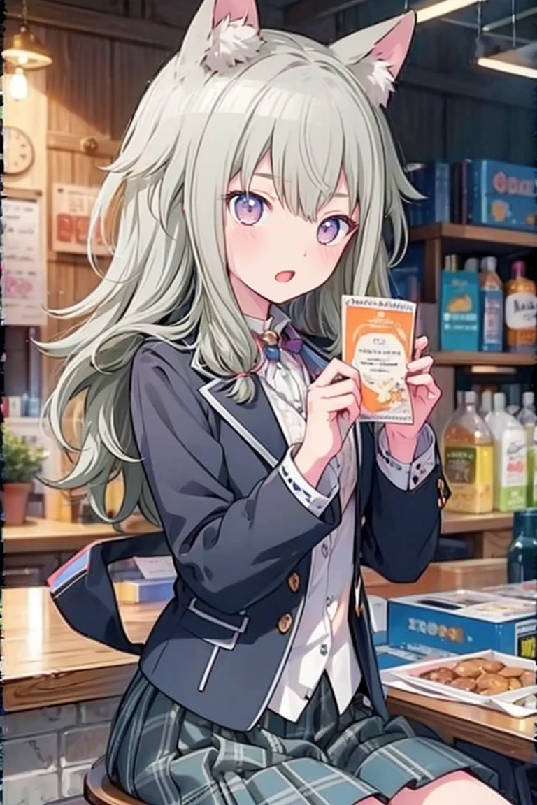 (8k, 最high quality)、Ultra-high resolution、Adorable、最high quality, beautiful, Absurd beauty、masterpiece、Best image quality、(Front facing)、good feeling、Small face、Adorable満面の笑顔, 最high quality、female、Looks 20 years old、1 person、masterpiece, Most detailed、、blazer、skirt、 high quality、Shiny Hair、非常に細かくてbeautiful明るい目、Medium chest、nose blush、非常に精細でクリアでbeautiful顔, Awards, (Anatomically correct)、The whole body is visible、Focus on the face