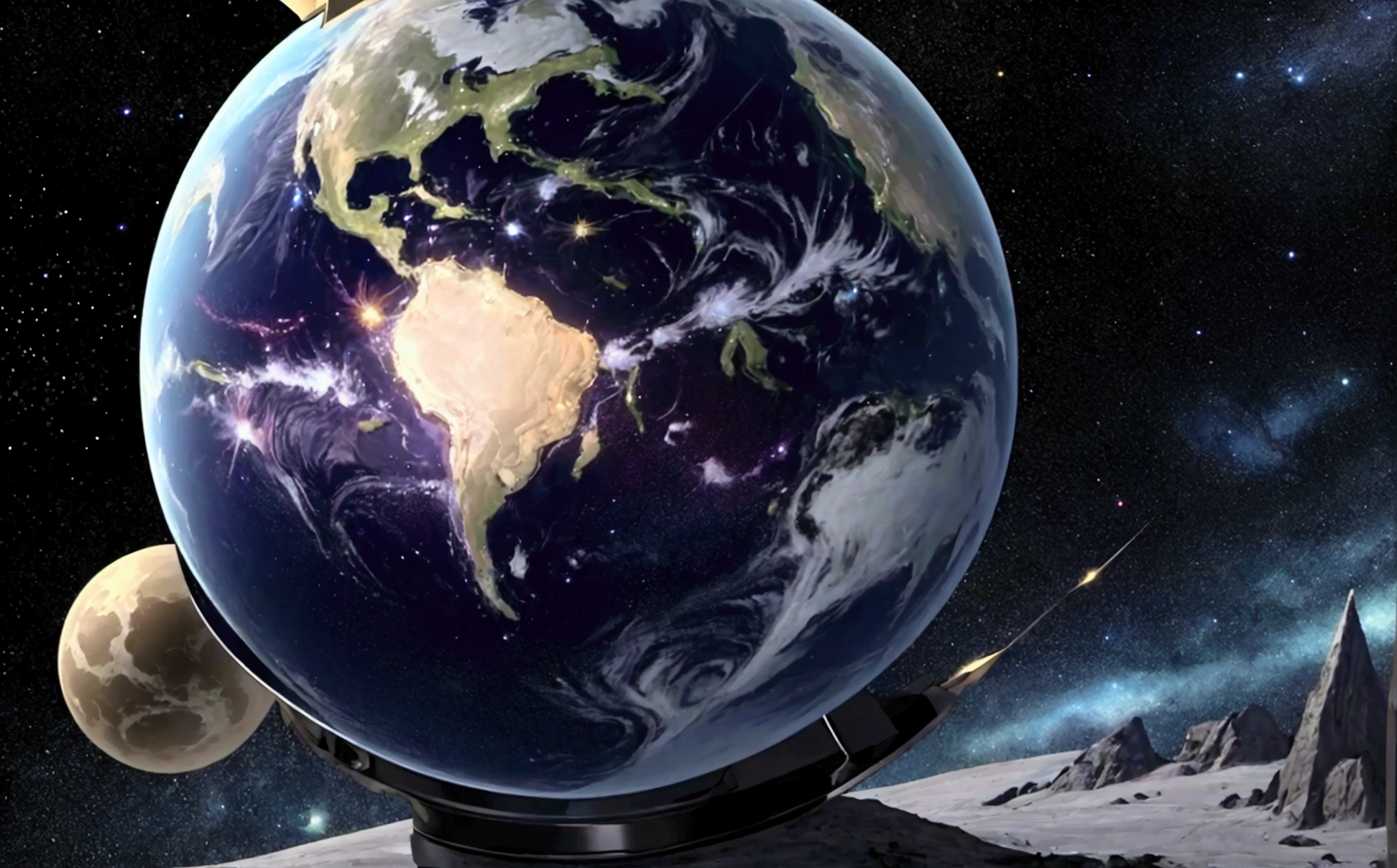 score_9,(best quality,4k,8k,highres,masterpiece:1.2),space,milkyway,a gigantic cat lying on the globe, stars, cinematic angle, anime, ultra-detailed,vivid colors,