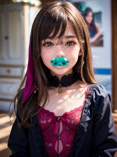 Russian woman、A big smile、Very sleepy face、face so tired:1.2、open open mouth、Narrowed eyes:1.1、Raw photography, (((Very beautiful portrait))), 1girl in, Sexy 12 year old girl, ((Natural brown hair)), [Brown-eyed],Gentle smile staring at the camera、((​masterpiece, top-quality, ultra-detailliert, intricate detailes, hight resolution, 8K, ighly detailed)), detailedbackground, hightquality,  Shallow depth of field, face perfect、A detailed eye、White teeth:1.1、((tiny chest:1.3))、((flat chest:1.3))、skinny thigh