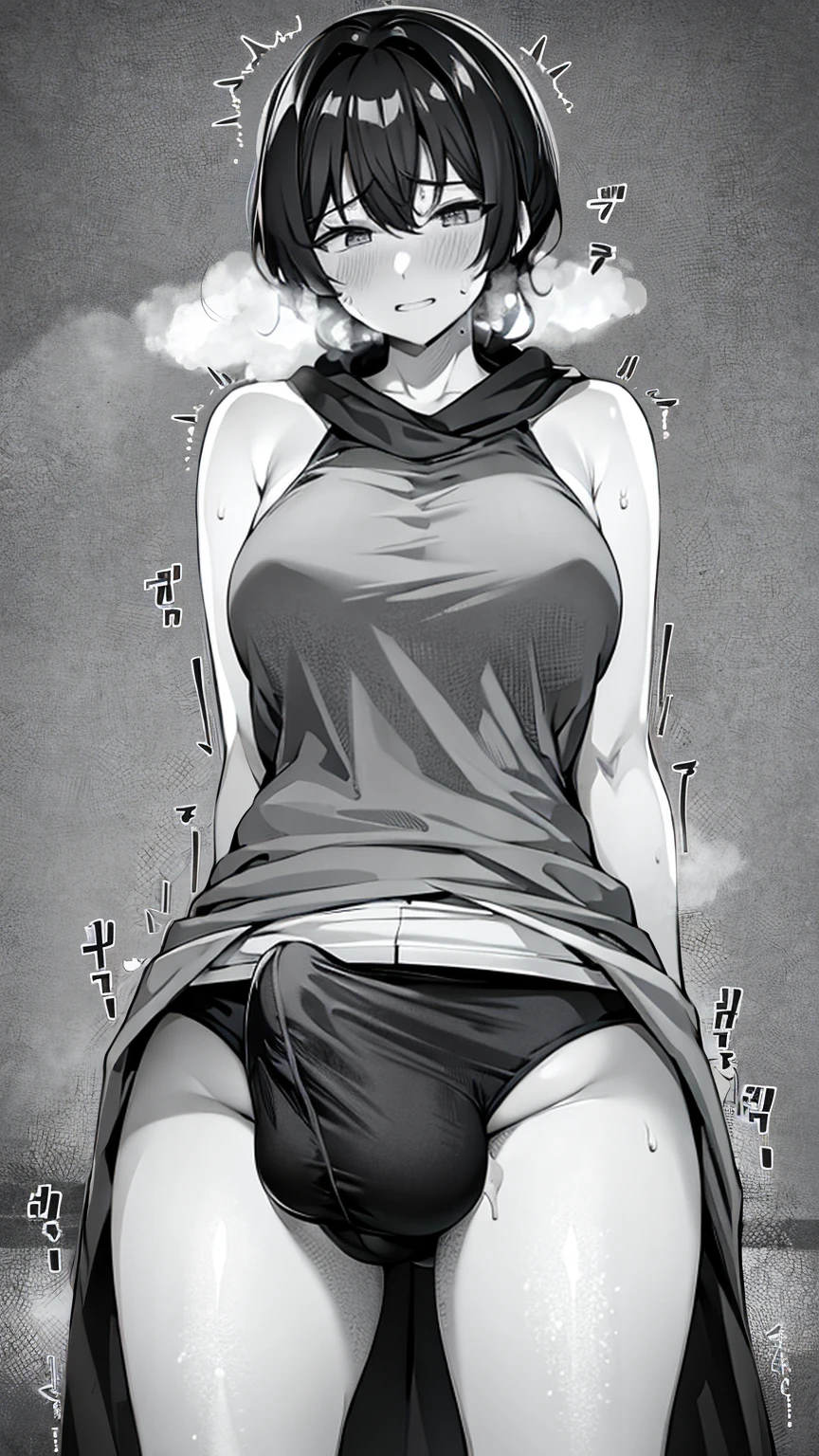 Sweat, Shortness of breath, humid, Erection under the cloth, Are standing,