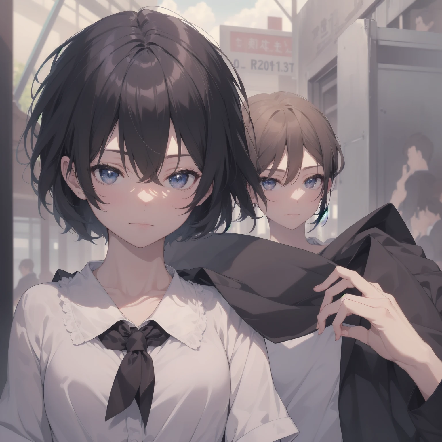 ultra-absurdres-Top quality by artist God, ultra-detailed, high resolution, anime moe artstyle, best anime 8k konachan wallpaper, pixiv contest winner, pool:2810, perfect anatomy,break, 1girl, (Please draw a girl walking sleepily to school alone. )break,(Solo,little female, 13-year-old:1.3),Full limbs, complete fingers,a junior high school student, (very short hair), short cut, flat chest, , small butt, small black eyes, beautiful detailed eyes, well-proportioned iris and pupils, expressive eyes, highres detailed hair, soft expression, salor school_uniform, sailor collar, serahuku, bow, pleated skirt,(Detailed Lighting), (Detailed background), in the School commute route. break,super detailed skin, Best cinematic lighting powered by famous artist, 8k,beauty illustration,photoshop_(medium),very aesthetic,break,((artist:kotorai )), artist:clamp ,artist:carnelian ,artist:kantoku ,
