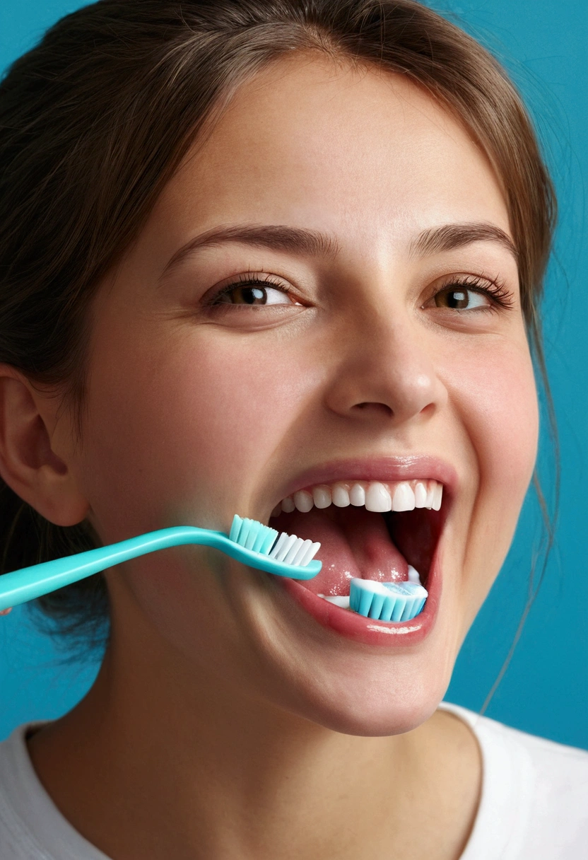 People brushing teeth realistic detailed and high quality