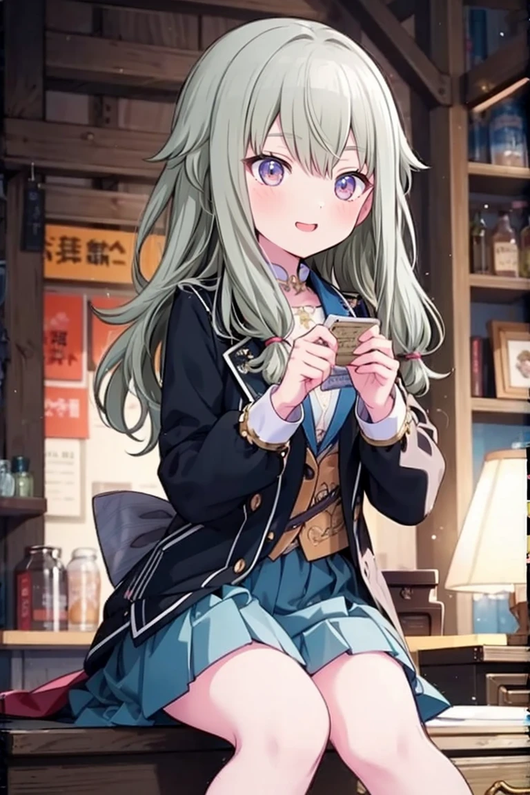 (8k, 最high quality)、Ultra-high resolution、Adorable、最high quality, beautiful, Absurd beauty、masterpiece、Best image quality、(Front facing)、good feeling、Face the camera、Smile、smile、Small face、Adorable満面のsmile, 最high quality、female、Looks 20 years old、1 person、masterpiece, Most detailed、、blazer、skirt、 high quality、Shiny Hair、非常に細かくてbeautiful明るい目、Medium chest、nose blush、非常に精細でクリアでbeautiful顔, Awards, (Anatomically correct)、The whole body is visible、Focus on the face