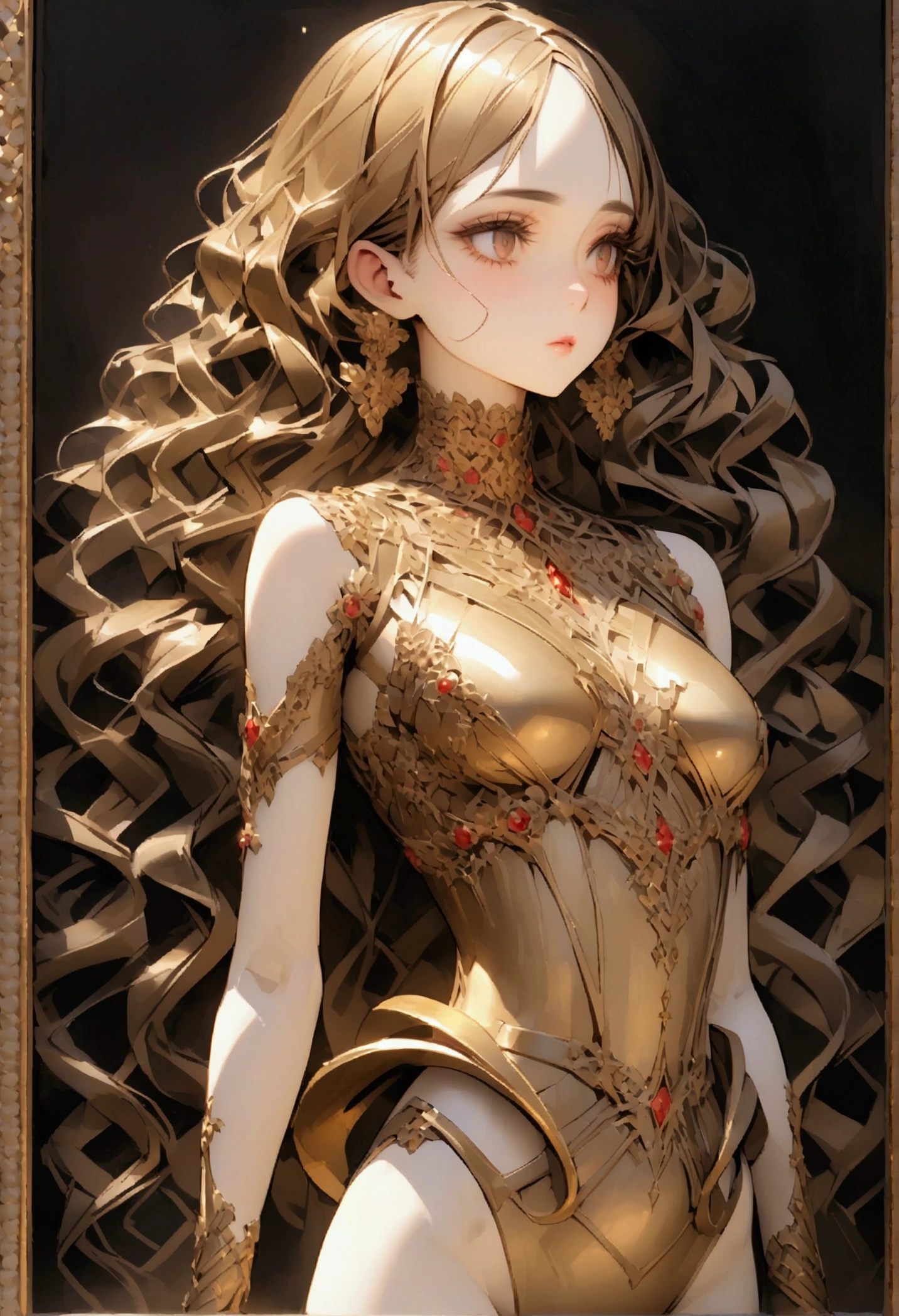 fur, soft and slightly shiny delicate face with high cheekbones Half-closed lips Expressive eyes possible Big eyelashes, hair, long and wavy with a golden touch, slim figure with waist and inner panties, Roses of Upright Posture Figure