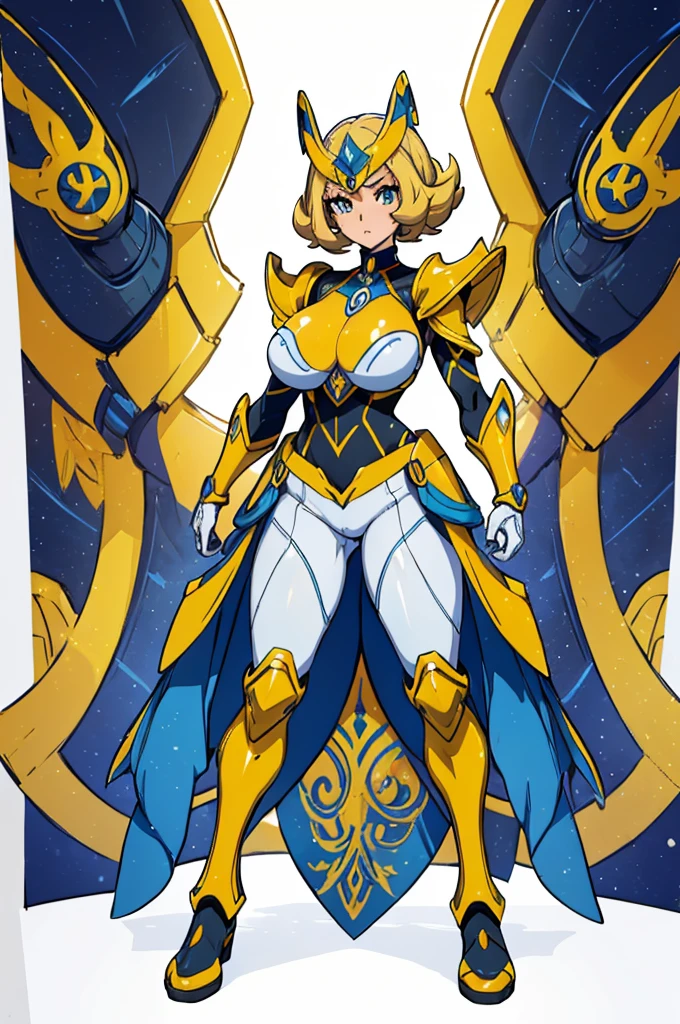 (masterpiece, best quality, high resolution, (pokemon style) ((big breasts)) a woman, full body yellow sentai heroine armor, yellow sentai armor helmet((white background,)), ((full body standing)) ,
