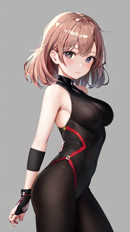 Masterpiece, High Quality, 1Girl, Arlechinno, X-cross eyes, Bodysuit, Hero Pose