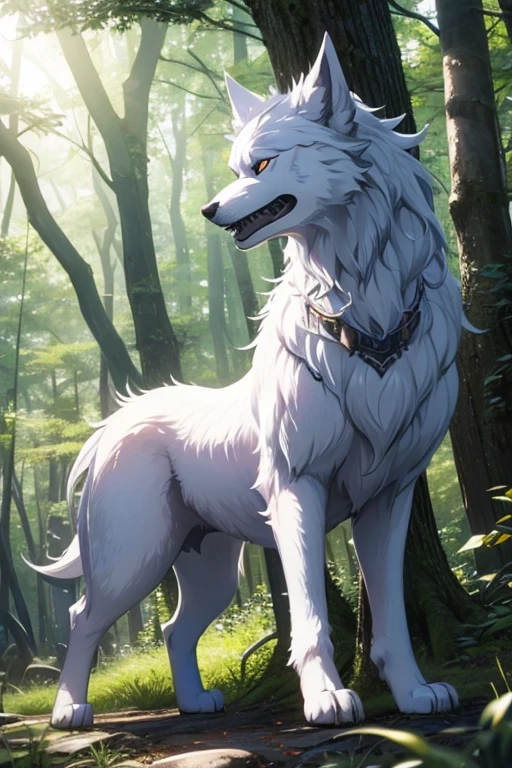 Fenrir。in the forest。