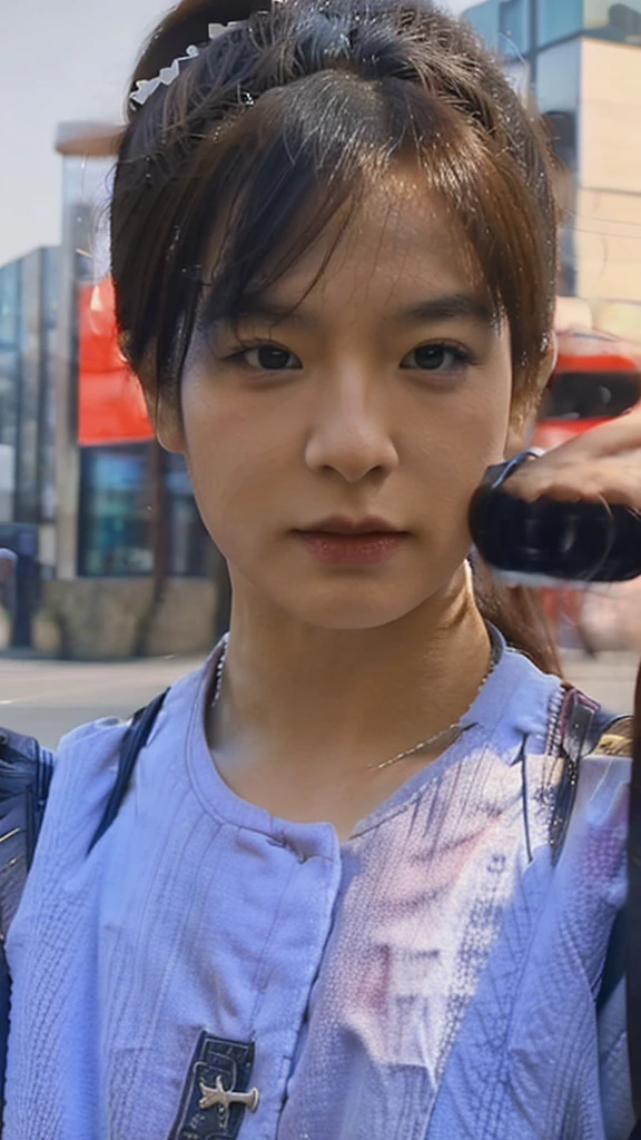 Photo: London woman Chun Li takes a beautiful selfie --ar 4:9 --style raw --stylize 500