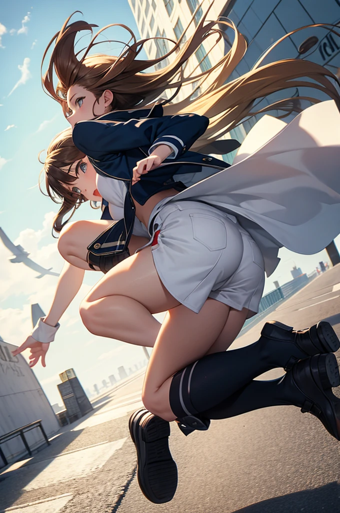 (long shot, looking away, shift character off center, draw the face precisely), (((Z stands for the thick book in this prompt))), (a white young lady is climbing Z and hugging Z and put her crotch on Z), wearing various jacket or dress, (wearing panties), she thrusts her crotch forward, (her crotch must be touching Z), she uses her crotch to push Z), open her legs, Includes crouching pose, (straddling on the Z), (in the some place), Z to the crotch, The presence of pubic hair in the crotch, Extensive pubic hair, Pubic hair sticks out of panties, All connected pubic hair, (panties cover genitals), pinch nipple over clothes, ((her love juice drops down her thighs)),