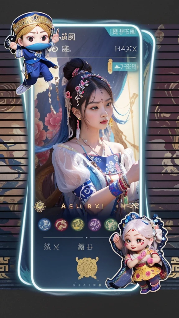 An ancient Chinese beauty,Perfect face,dance,The ornate costumes are embroidered with intricate embroidery,A long colored streamer is tied around the arm,flowy,Open navel,cropped shoulders,Bare neck,Yingluo,Leaky legs,White coiled hair bun hairpin hairband,The armband is tied with a streamer,Bracelet,Anklets,A metal chain tassel is tied around the waist,Mogao Cave Art,Inspiration for the Dunhuang flying mural,water ink,CGstation is popular --v 6