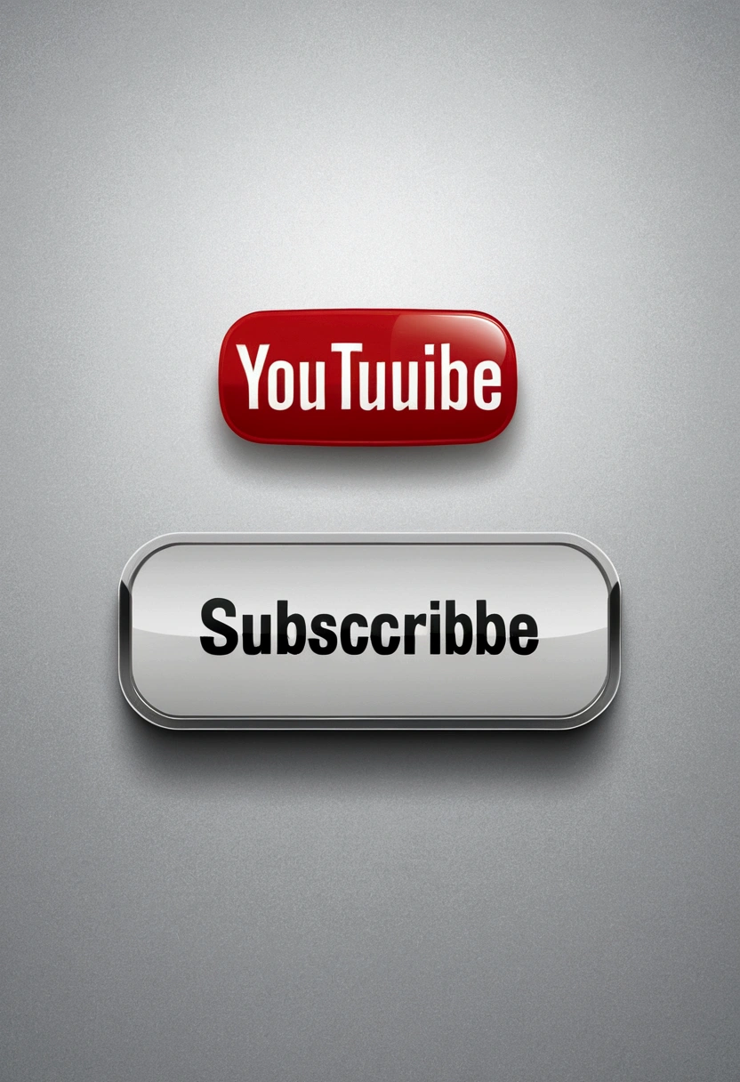 button "to subscribe" a YouTube. realistic detailed and high resolution