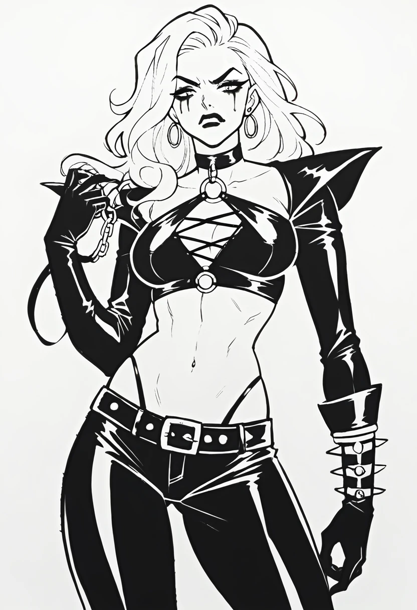 Rockstar's Mistress clothing, blonde hair.