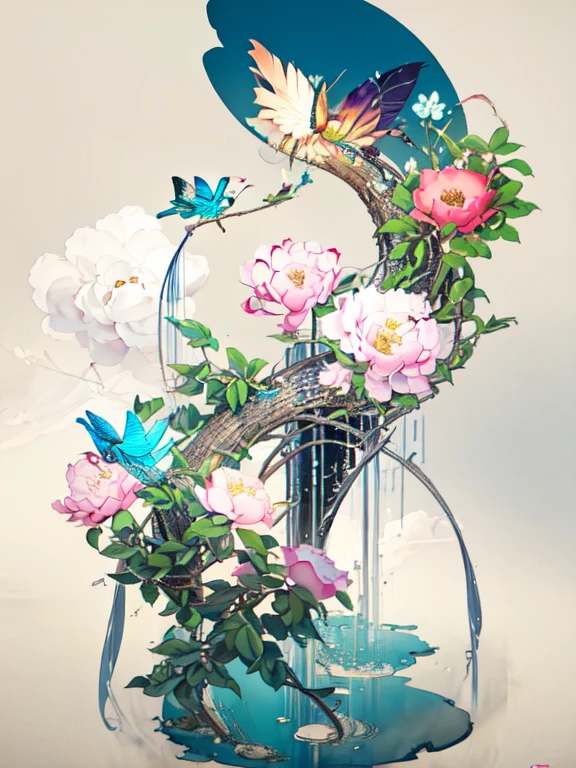 bright, Shine, flower園, flower畑,Money, Surreal illustration, Otherworldly, Highly detailed and magical lighting, Intricate forest details, Surrounding vegetation and river, Solarpunk ,landscape, , Beautiful foliage with beautiful lighting and realistic proportions, Like a movie background, 8k, Highest quality, masterpiece, 空のcloudと星.baptism,Baptism,Garden of Eden,Colorful,夢のようなlandscape, cloud, light piercing through the cloud, Reflection on the surface of the water, Gentle waterfall,flower々, flower ,Quiet atmosphere, Richness in details, Surreal beauty, Magical Aura, ファンタジーlandscape, High quality digital art, Vibrant colors, Fantastic lighting, Enchanting atmosphere, Artistic Expression, Otherworldly feeling, Beautiful brushwork, Magnificent View, Peaceful tranquility, Immersive Experience, Breathtaking views, Picturesque views, Mysterious charm, Mysterious atmosphere, Nuances, A magical dream. There are no people, Nobody is here