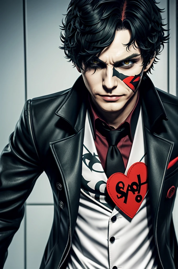 Persona 5 joker with the word sasero69 next to it